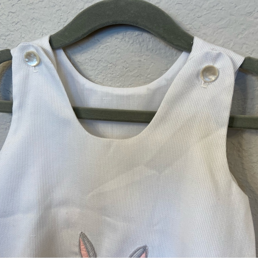 Vintage Nannette Easter Bunny Appliqué Dress Top size 12 months - Picture 3 of 8